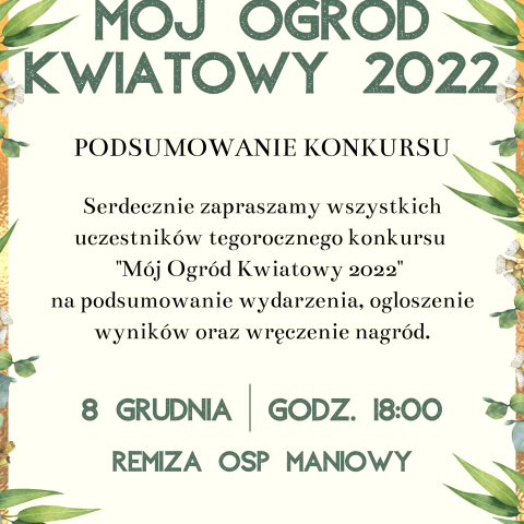 Podsumowanie konkursu "Mój Ogród Kwiatowy"!