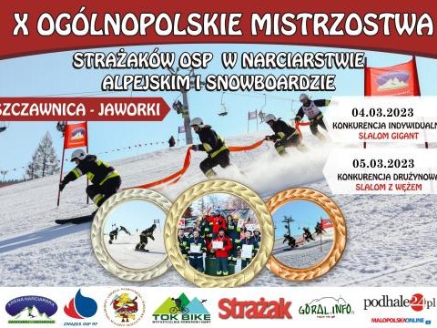 TRWAJĄ ZAPISY na X Ogólnopolskie Mistrzostwa Strażaków OSP w Narciarstwie Alpejskim i Snowboardzie 2023 – Indywidualne (04.03.22) i Drużynowe (05.03.22).