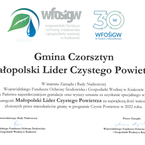 Konferencja Wojewódzkiego Funduszu Ochrony Środowiska i Gospodarki Wodnej w Krakowie.