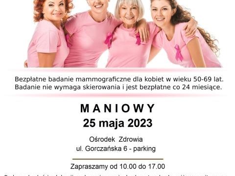 INFORMACJA - bezpłatna mammografia