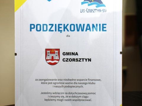 podziękowania od Klubu Sportowego LKS-CZORSZTYN-SKI