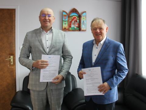 Podpisanie umowy z Przedsiębiorstwem Kamieniarskim „Wolski” z Kluszkowiec.