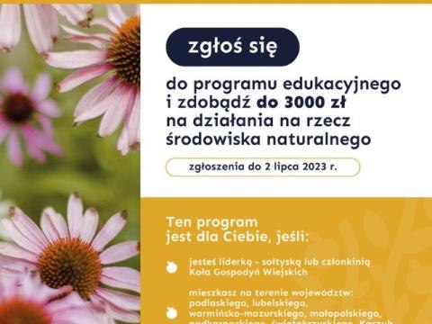 PROGRAM ZAKORZENIONE – liderki dla środowiska. Trwa nabór do projektu dla kobiet z województwa małopolskiego działających na rzecz przyrody.
