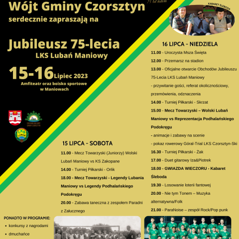 Jubileusz 75-lecia LKS Lubań Maniowy