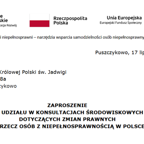 Aktywni niepełnosprawni – konsultacje społeczne