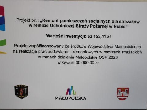 Remiza OSP w Hubie wyremontowana