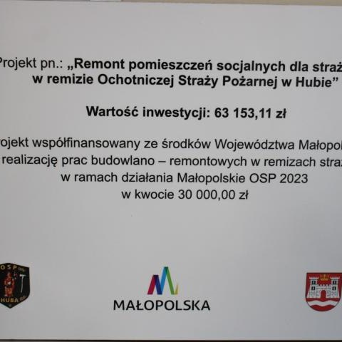 Remiza OSP w Hubie wyremontowana