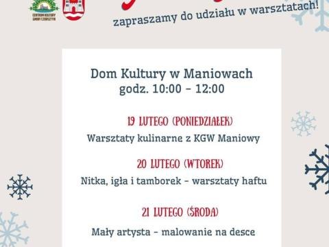 Propozycje zajęć dla dzieci i młodzieży w Maniowach