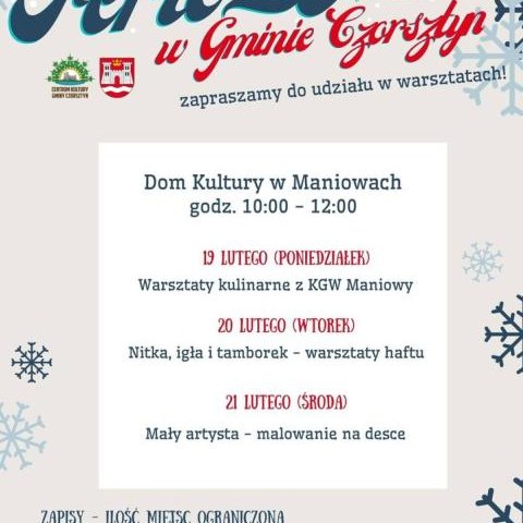 Propozycje zajęć dla dzieci i młodzieży w Maniowach