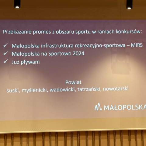 Przekazanie promes na realizację zadań w obszarze sportu