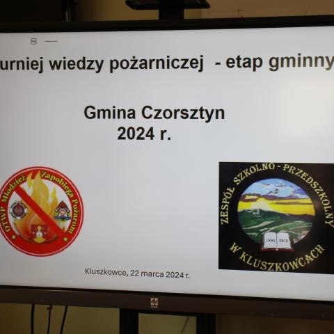 Gminne eliminacje Ogólnopolskiego Turnieju Wiedzy Pożarniczej „Młodzież zapobiega pożarom”