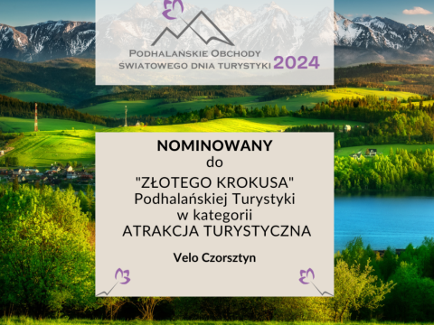 Zagłosuj na Velo Czorsztyn w konkursie "Złotego Krokusa" Podhalańskiej Turystyki