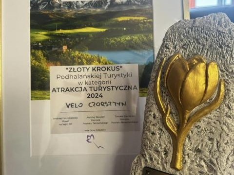 Velo Czorsztyn nagrodzone w konkursie „Złoty Krokus”