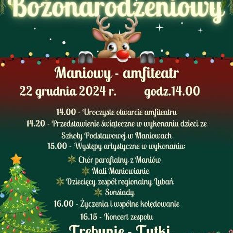 Zapraszamy na Jarmark Bożonarodzeniowy do Maniów