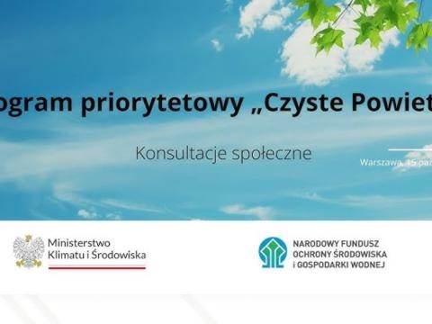 Konsultacje nowej odsłony programu Czyste Powietrze