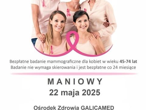 Centrum Medyczne MASZACHABA zaprasza na darmową mammografię