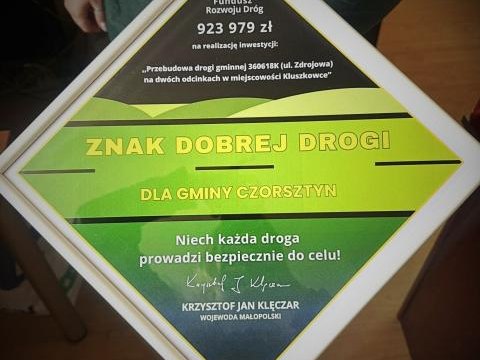 Gmina Czorsztyn podpisała umowę na dofinansowanie na modernizację ul. Zdrojową w Kluszkowcach