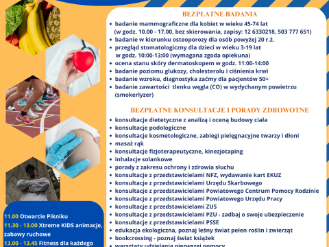 Państwowy Powiatowy Inspektor Sanitarny w Nowym Targu zaprasza na Piknik Zdrowia