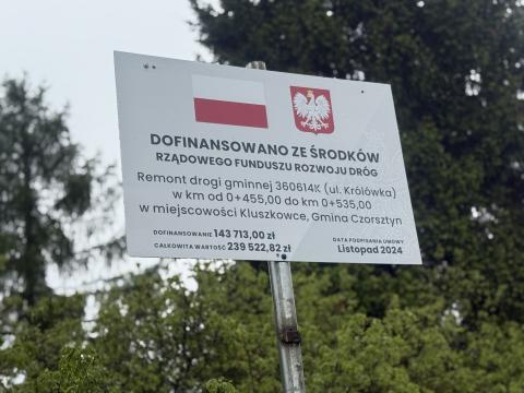 Zakończono remont ul. Królówka w Kluszkowcach