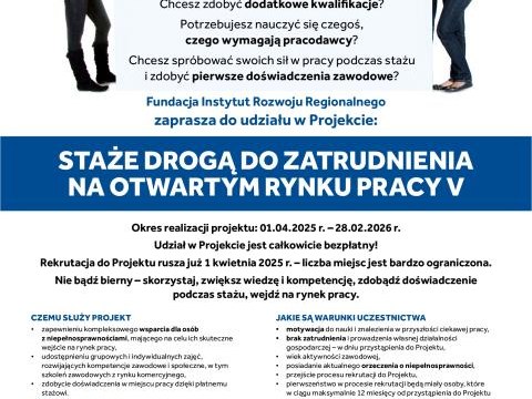 Staże drogą do zatrudnienia na otwartym rynku pracy