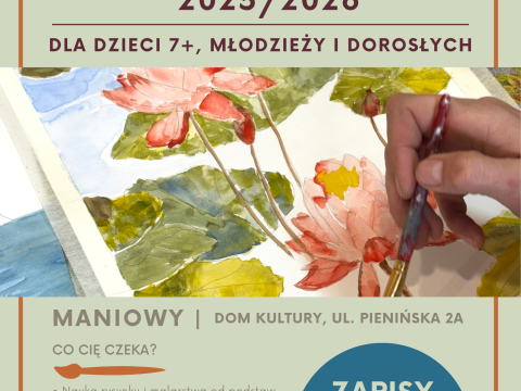 Zajęcia plastyczne w Domu Kultury w Maniowach