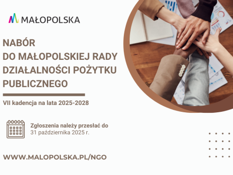 Wybory do Małopolskiej Rady Działalności Pożytku Publicznego