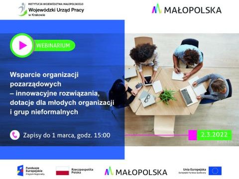 Wsparcie organizacji pozarządowych – innowacyjne rozwiązania, dotacje dla młodych organizacji i grup nieformalnych