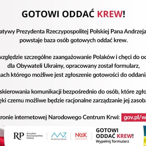 Gotowi oddać krew! – ruszyła baza krwiodawców