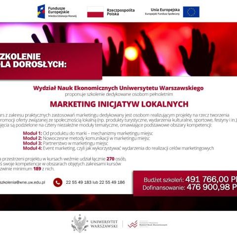 Uniwersytet Warszawski zaprasza na e-kursy - Marketing inicjatyw lokalnych