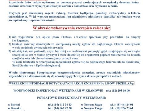 Komunikat dotyczący wścieklizny