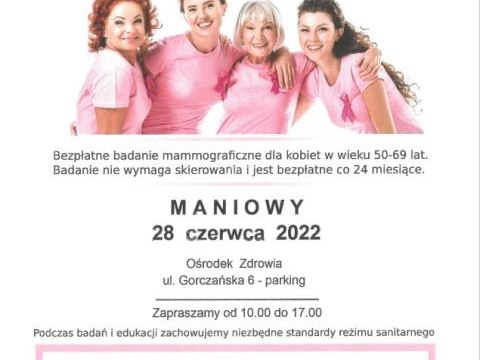Centrum Medyczne MASZACHABA zaprasza na bezpłatną mammografię