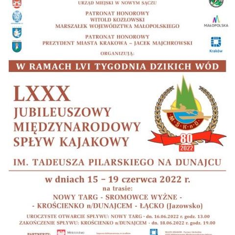 LXXX Jubileuszowy Międzynarodowy Spływ Kajakowy im. Tadeusza Pilarskiego na Dunajcu