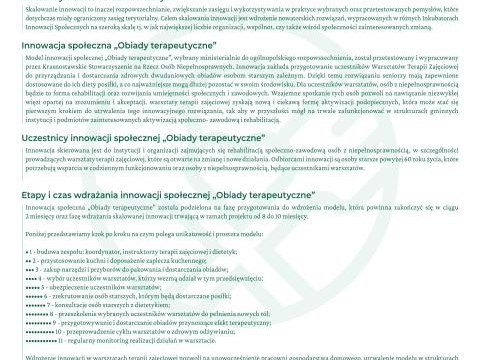 Projekt grantowy Terapeutyczne Obiadowanie - Webinarium