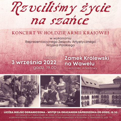 „Rzuciliśmy życie na szańce” – koncert w hołdzie Armii Krajowej”