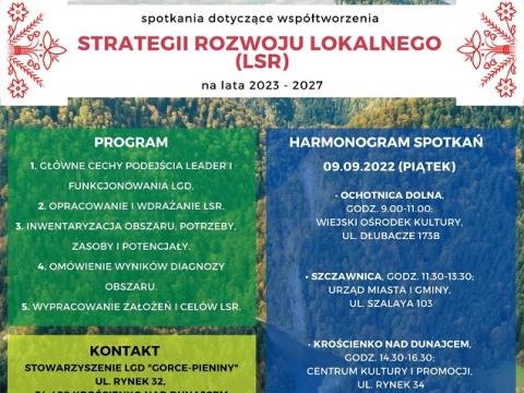Stowarzyszenie Lokalna Grupa Działania Gorce-Pieniny zaprasza na dzisiejsze spotkanie informacyjno-konsultacyjne w Gminie Czorsztyn